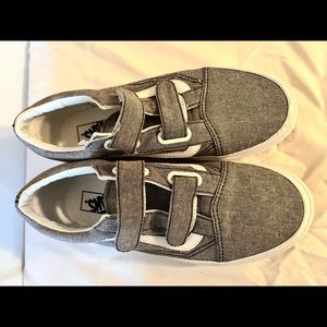 Vans gray and white Velcro closure